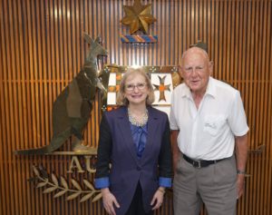 David Mattiske  with Ambassador Amanda Gorely in Makati, Philippines.