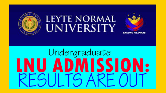 lnu admissions